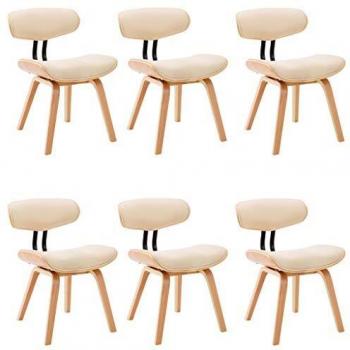Bent Wood Cream Dining Chairs