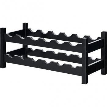 Bambus‑Weinhalter 12‑Flaschen – 2‑Stufe – 62 cm Höhe, 24 cm Breite, 25 cm Tiefe – Braun – COSTWAY