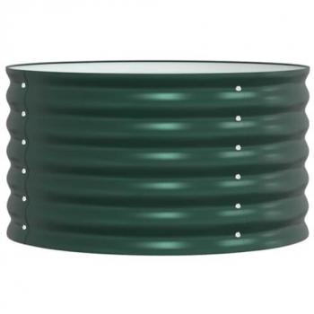 Letto da giardino a verde 80x80x44 cm in acciaio