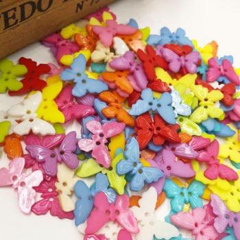 Colorful Butterfly Plastic Sewing Buttons
