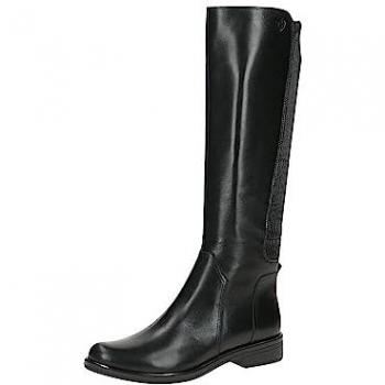Bottes Noires Caprice, Talon Bloc, Cuir Synthétique, Taille 37.5