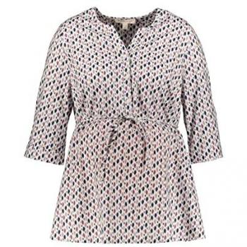 Women's Plus Size Leaf Print Blouse, Eco Cotton