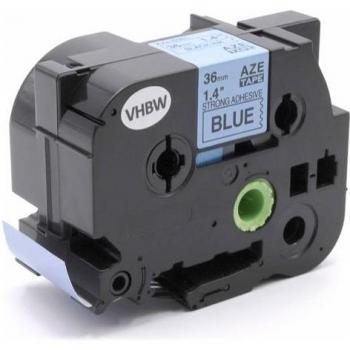 Vhbw Laminated 8 m × 36 mm Black‑on‑Blue Label Tape – Extra Strong for Brother PT‑550/9200/550A/3600/530
