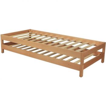 Kit Deux Lits Empilables Jonas 90x200 – Avec 2 Sommiers en Hêtre
