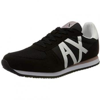 ARMANI EXCHANGE Scarpe da Ginnastica V308, Basse Donna, Nero
