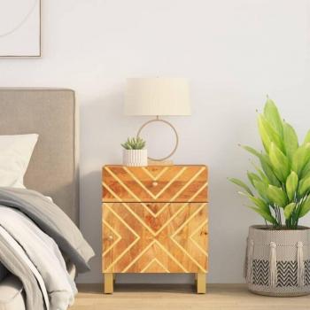 Comodino Moderno in Legno 50x33x60 cm