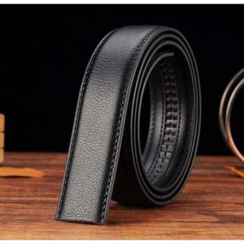 Accesorio de tela negra con correa de cintura automática de cuero para hombre 2022