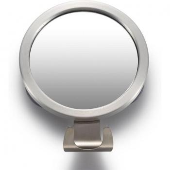 Miroir mural anti-buée en inox, idéal pour la douche, le bain et le maquillage, doté d’une ventouse pratique