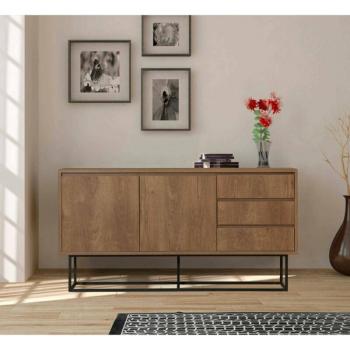 Scrivania da Corridoio Kuwait Dmora, Mobiletto d'Appoggio, 140x36h72 cm