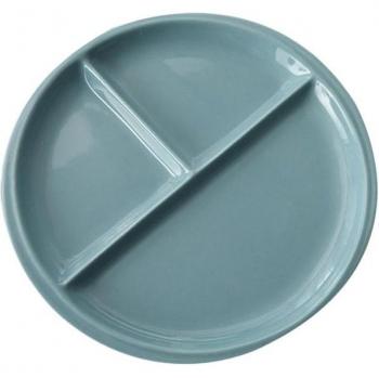 Assiette de cuisine en porcelaine à trois compartiments