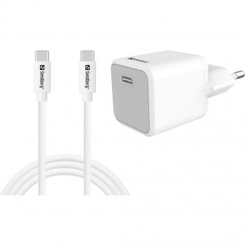 Sandberg 2-in-1 USB-C Power Adapter mit 20W und USB-C Kabel