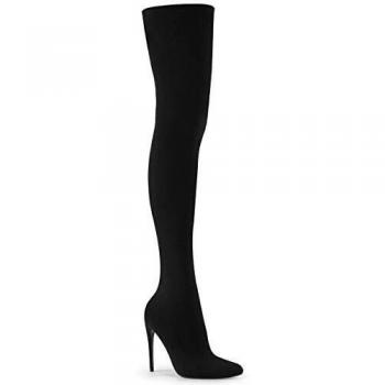 Pleaser Auktion COURTLY-3005 Pleaser High-Heels Strumpf-Overkneestiefel schwar High-Heel-Stiefel 39 EU