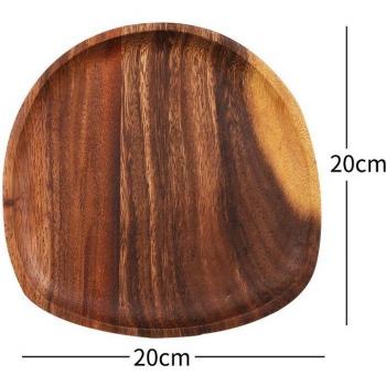 Assiette Décorative Ovale – Soucoupe à Fruits en Bois Massif