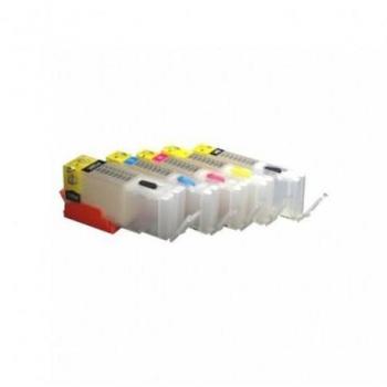 CARTUCCE VUOTE CANON 550/551 AUTORESETTANTI 5 PZ