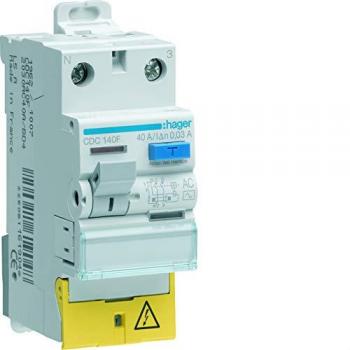 Interrupteur Différentiel 1P+N Hager 63A 100mA Type AC