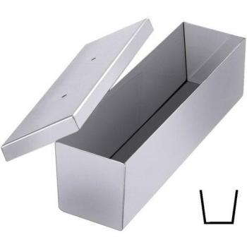 Contacto Hochwertige Edelstahl Form für Brot und Pasteten, inklusive Deckel, Größe: 30 x 9 x 7 cm