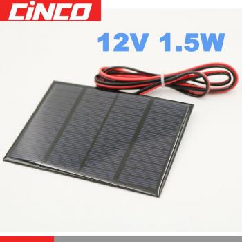 12V 1.5W Mini Solar Panel for Toy Lights