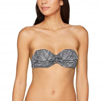 O'Neill Haut de bikini bandeau moulé avec fil, Noir (Black Aop W/ White), 38C