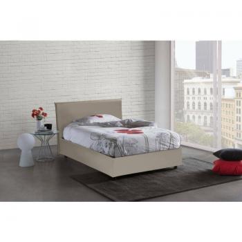 Letto Tortora Ascenza 120x190 con Rivestimento Ecopelle