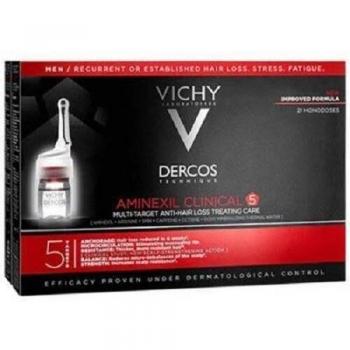Vichy Dercos Aminexil Clinical 5 gezielte Pflege gegen Haarausfall für Herren Ampullen 21 x 6 ml