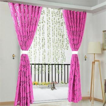 Gray Vines Leaves Curtains for Bedroom and Living Room 100x130cm