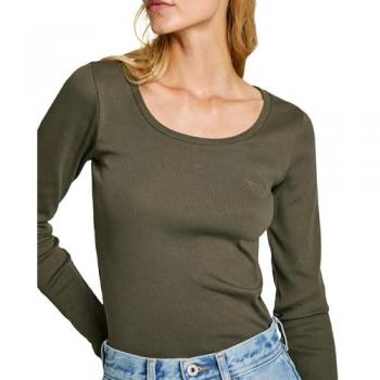 Pepe Jeans Damenbluse Finny PL505955 in Regular Fit Grün