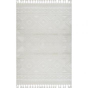Beige Fransen Teppich Bonvo, Wohnzimmer & Schlafzimmer