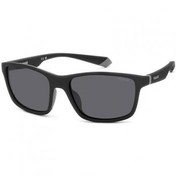 Polaroid Men's Sunglasses 58 MM Matte Black Grey