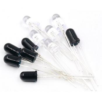LED Infrarrojo 5 mm 940 nm con Diode Receptor 10 Pairs 301A