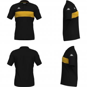 Men's Kappa Diannetti Short Sleeve Polo – Black/Yellow Chrome