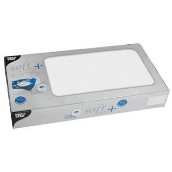 Papstar, 20 Mitteldecken, stoffähnlich, Vlies soft selection plus 80 cm x 80 cm weiss, #84914