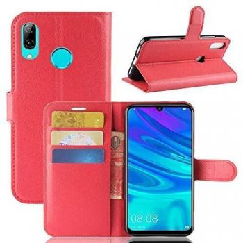Huawei Y7 2019 Red and White Slim Wallet Cover
