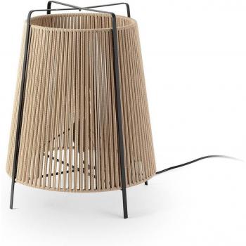 71263 Stehleuchte Akane E27 12W IP44 Stahl mattschwarz, pp Beige L:59cm