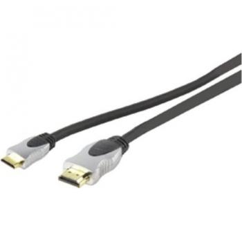 Mini HDMI‑naar‑HDMI kabel 2,5 m – 1,3 Gbps – Zwart