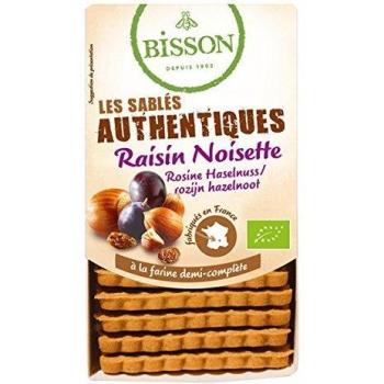 Bisson zandkoekjes hazelnoot & rozijn, biologisch, 175 g