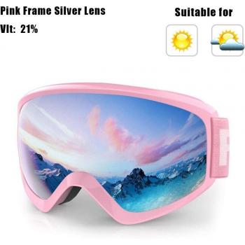Findway Children's Ski Goggles OTG Anti-Fog for Ages 8-14