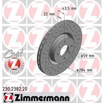 ZIMMERMANN 230.2382.20 Bremsscheibe VA per VW Golf MK7 (2013-2020)