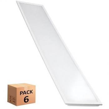Set de 6 paneles LED 120x30, 40 W con driver Philips – Iluminación regulable 4000‑5700 K