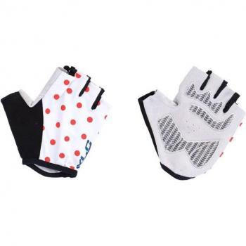 Guantes de Ciclismo Cortos XLC CG-S1 Blanco y Rojos Talla S