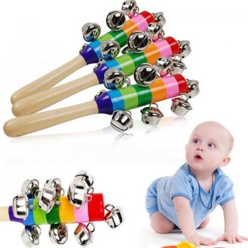 Educational Rainbow Bell Shaker Stick
