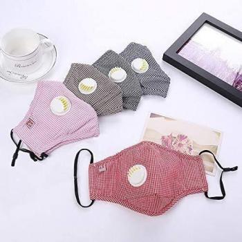 JB London 5pcs Checked Cotton Face Mask Set