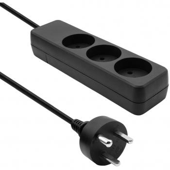 Power Strip 3‑Way 1 m Proxtend en Color Negro