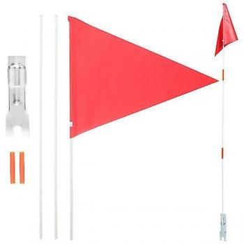 Set de drapeaux arrière vélo couleur rouge, haute résistance