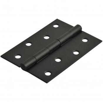 Forge Rust Resistant 100mm Black Butt Hinge with Powder Coated Finish (Pack of 2)