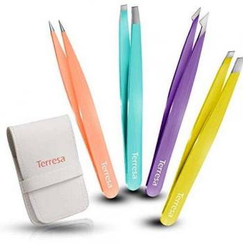 Precision Brow Tweezers – Professional 4‑Pack