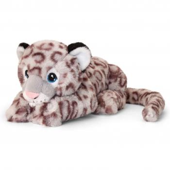 Léopard des neiges en peluche 35cm Keeleco