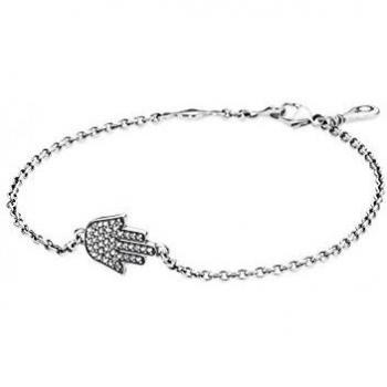 Pulsera de plata ley 925 con circonitas Hamsa
