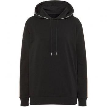 S.Oliver Lounge‑Hoodie für Damen, schwarz/beige, Gr. 36/38
