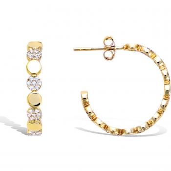 Chic White Gold 'Sissi' Hoop Earrings
