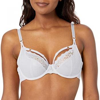 Freya Temptress Plunge Bra, White, Size 34F, Polyamide